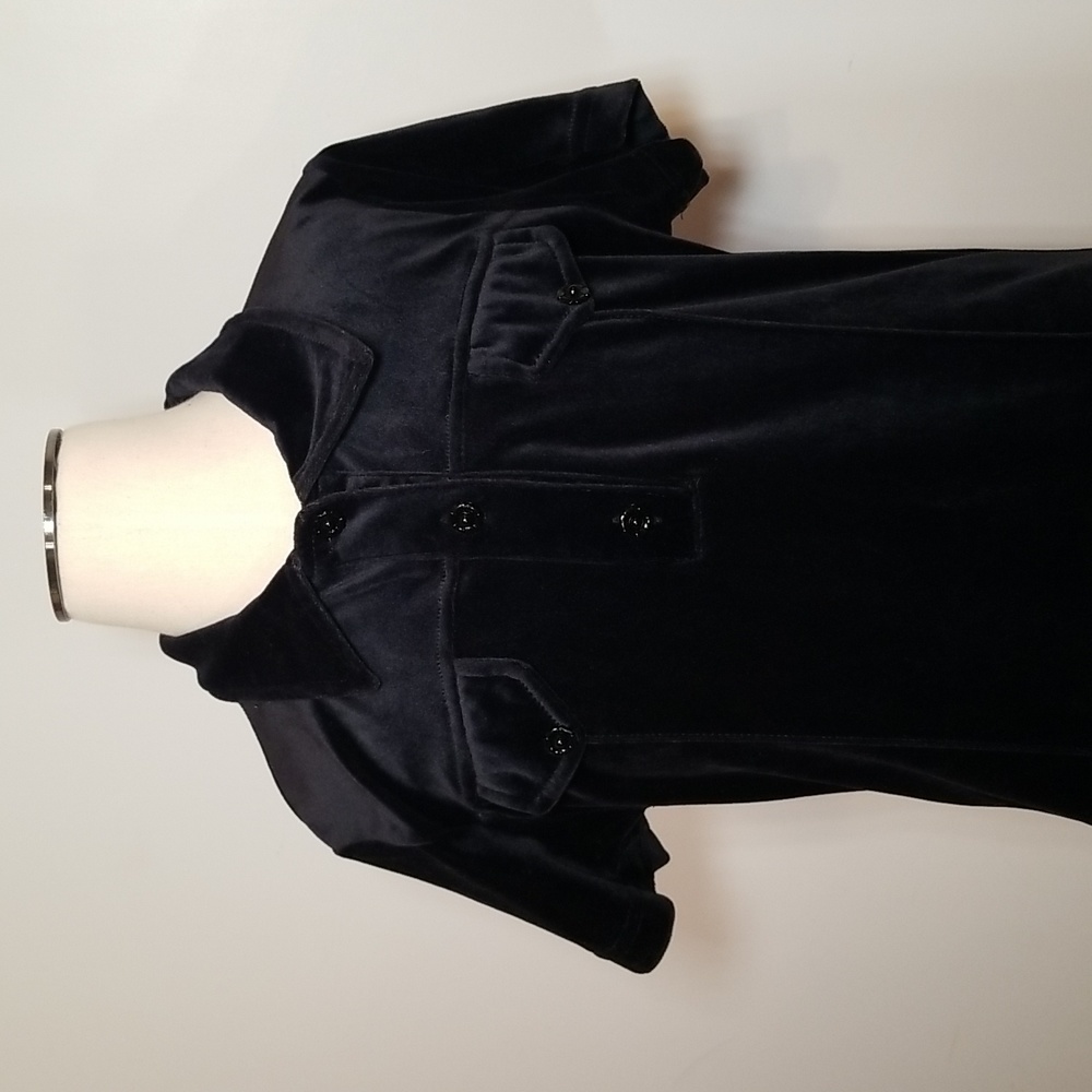 Black Velvet Shirt Dress